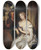 Triptych art skateboard deck of Caspar Netscher Pomona And Vertumnus by Caspar Netscher (1639-1684)