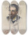 Triptych art skateboard deck of Douard Manet Jeune Homme Barbe Blonde by douard Manet (1832-1883)