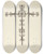 Triptych art skateboard deck of Gordena Jackson Wrought Iron Cross Restored by Gordena Jackson
