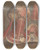 Triptych art skateboard deck of Jacques Fabien Gautier Dagoty Male Head With Muscles Visible With Detail Of The Palate_2 by Jacques Fabien Gautier d'Agoty (1711-1786)