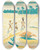 Triptych art skateboard deck of Clifford Webb A Jungle Picnic Pl16 by Clifford Webb (1894-1972)