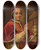 Triptych art skateboard deck of Anton Raphael Mengs Portrait Of Pope Clement Xiii_3 by Anton Raphael Mengs (1728-1779)