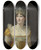 Triptych art skateboard deck of Jeanbaptiste Regnault Empress Josphine Of France by Jean-Baptiste Regnault (1754-1829)