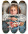 Triptych art skateboard deck of Paul Troubetzkoy The Doll by Paul Troubetzkoy
