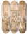 Triptych art skateboard deck of Wilhelm Marstrand Minister Guldberg Og Wessel by Wilhelm Marstrand (1810-1873)