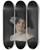 Triptych art skateboard deck of Christian Albrecht Jensen Mathilde Theresia Von Irgensbergh Ne Holsten The Wife Of Mathias Friis Von Irgensbergh by Christian Albrecht Jensen (1792-1870)