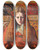 Triptych art skateboard deck of Konrad Mgi Norra Ttarlapse Portree by Konrad Magi (1878-1925)
