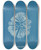 Triptych art skateboard deck of Anna Atkins Halymenia Furcellata_1 by Anna Atkins (1799-1871)