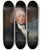 Triptych art skateboard deck of Gilbert Stuart Portrait Of Edward Loftus by Gilbert Stuart (1755-1828)