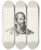 Triptych art skateboard deck of David Humbert De Superville Admiraal Lodewijk Van Boisot Borstbeeld Naar Rechts by David Humbert De Superville (1770-1849)