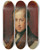 Triptych art skateboard deck of Friedrich Von Amerling Kaiser Ferdinand I Von Sterreich by Friedrich Von Amerling (1803-1887)