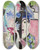 Triptych art skateboard deck of Ernst Ludwig Kirchner Studie Zu Mllerkopf Mit Blumen by Ernst Ludwig Kirchner (1880-1938)