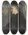 Triptych art skateboard deck of Bertha Wegmann Woman In Black by Bertha Wegmann (1847-1926)