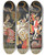 Triptych art skateboard deck of Walter Crane The Absurd Abc Pl 5 by Walter Crane (1845-1915)