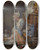 Triptych art skateboard deck of Jeanbaptiste Greuze The Laundress La Blanchisseuse by Jean-Baptiste Greuze (1725-1805)