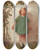Triptych art skateboard deck of Jessie Willcox Smith Lucretia by Jessie Willcox Smith (1863-1935)