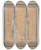 Triptych art skateboard deck of Gustave Boulanger Portrait De Thophile Gautier Et De Melle Favart En Costumes Romains by Gustave Boulanger (1824-1888)