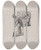 Triptych art skateboard deck of Herman Rudolf Mller Vignet Til Poul Mller En Dansk Students Eventyr by Herman Rudolf Muller