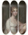 Triptych art skateboard deck of Gilbert Stuart Miss Anna Powell Mason Mrs Patrick Grant by Gilbert Stuart (1755-1828)