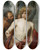 Triptych art skateboard deck of Anthony Van Dyck Daedalus And Icarus by Anthony Van Dyck (1599-1641)