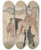 Triptych art skateboard deck of Katsukawa Shunch Woman On Horse With An Attendant by Katsukawa Shuncho (1783-1795)
