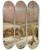 Triptych art skateboard deck of Jeanbaptiste Douard Detaille Cossacks Attacked By The Guard Of Honor During Napoleons Russian Campaign by Jean-Baptiste douard Detaille (1848-1912)