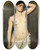 Triptych art skateboard deck of Albert Edelfelt Female Nude Study by Albert Edelfelt (1854-1905)