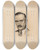 Triptych art skateboard deck of Samuel Johnson Woolf Thomas Mann by Samuel Johnson Woolf (1880-1948)