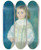 Triptych art skateboard deck of Pierreauguste Renoir Lucie Berard Child In White by Pierre-Auguste Renoir (1841-1919)