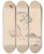 Triptych art skateboard deck of Jzef Simmler Studies Of Sleeve And Robe Fragment by Jozef Simmler (1823-1868)