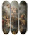 Triptych art skateboard deck of Vicente Lpez Portaa The Apparition Of The Eucharist To San Pascual Bailon by Vicente Lopez Portana (1772-1850)