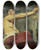 Triptych art skateboard deck of Jeanpaul Laurens Study For The Central Figure In The Ceiling Of The Palais De La Legion Dhonneur by Jean-Paul Laurens (1838-1921)