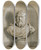 Triptych art skateboard deck of Jacob De Wit Aesculapius Borstbeeld In Een Nis by Jacob de Wit (1695-1754)