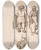 Triptych art skateboard deck of Nicolaes Maes Studies Of Two Men And A Woman Teaching A Child To Walk by Nicolaes Maes (1634-1693)