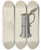 Triptych art skateboard deck of Oscar Bluhme Pewter Tankard by Oscar Bluhme