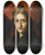 Triptych art skateboard deck of Jeanjacques Henner Alsatian Young Woman by Jean-Jacques Henner (1829-1905)