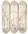 Triptych art skateboard deck of Francesco Guardi Architectural Capriccio Grand Staircase Seen Through An Archway by Francesco Guardi (1712-1793)