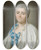 Triptych art skateboard deck of Alexander Roslin Portrait De Charlotte Boutin Vicomtesse De Montboissier by Alexander Roslin (1718-1793)