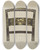 Triptych art skateboard deck of Lawrence Flynn Design On Back Of Hitchcock Chair by Lawrence Flynn (1900-1973)