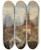 Triptych art skateboard deck of Gustav Barbarini Das Wetterhorn by Gustav Barbarini (1840-1909)