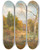 Triptych art skateboard deck of Heinrich Bhmer Autumn Forest by Heinrich Bohmer (1852-1930)