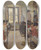 Triptych art skateboard deck of Walter Gay Cigarrires by Walter Gay (1856-1937)
