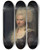 Triptych art skateboard deck of Jens Juel Charlotte Sophie Gerner F Rasch Henrik Gerners Hustru by Jens Juel (1745-1802)