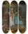 Triptych art skateboard deck of Rudolf Ernst The Tomb Of Sultan Mehmet I by Rudolf Ernst (1854-1932)