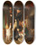 Triptych art skateboard deck of Amalia Lindegren Jumping Jack by Amalia Lindegren (1814-1891)