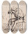 Triptych art skateboard deck of Helene Schjerfbeck Istuva Lapioonsa Nojaava Mies Luonnos by Helene Schjerfbeck (1862-1946)