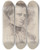Triptych art skateboard deck of James Ensor The Composer Hector Berlioz by James Ensor (1860-1949)