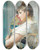 Triptych art skateboard deck of Eduard Veith The Japanese Fan by Eduard Veith (1856-1925)