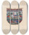 Triptych art skateboard deck of James Mclellan Beaded Bag_1 by James Mclellan