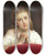 Triptych art skateboard deck of Lonjeanbasile Perrault Les Prires by Lon-Jean-Basile Perrault (1832-1908)